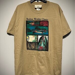 Vintage 90s Realtree Wildlife Classics Tan T-Shirt (Dead stock)🔥